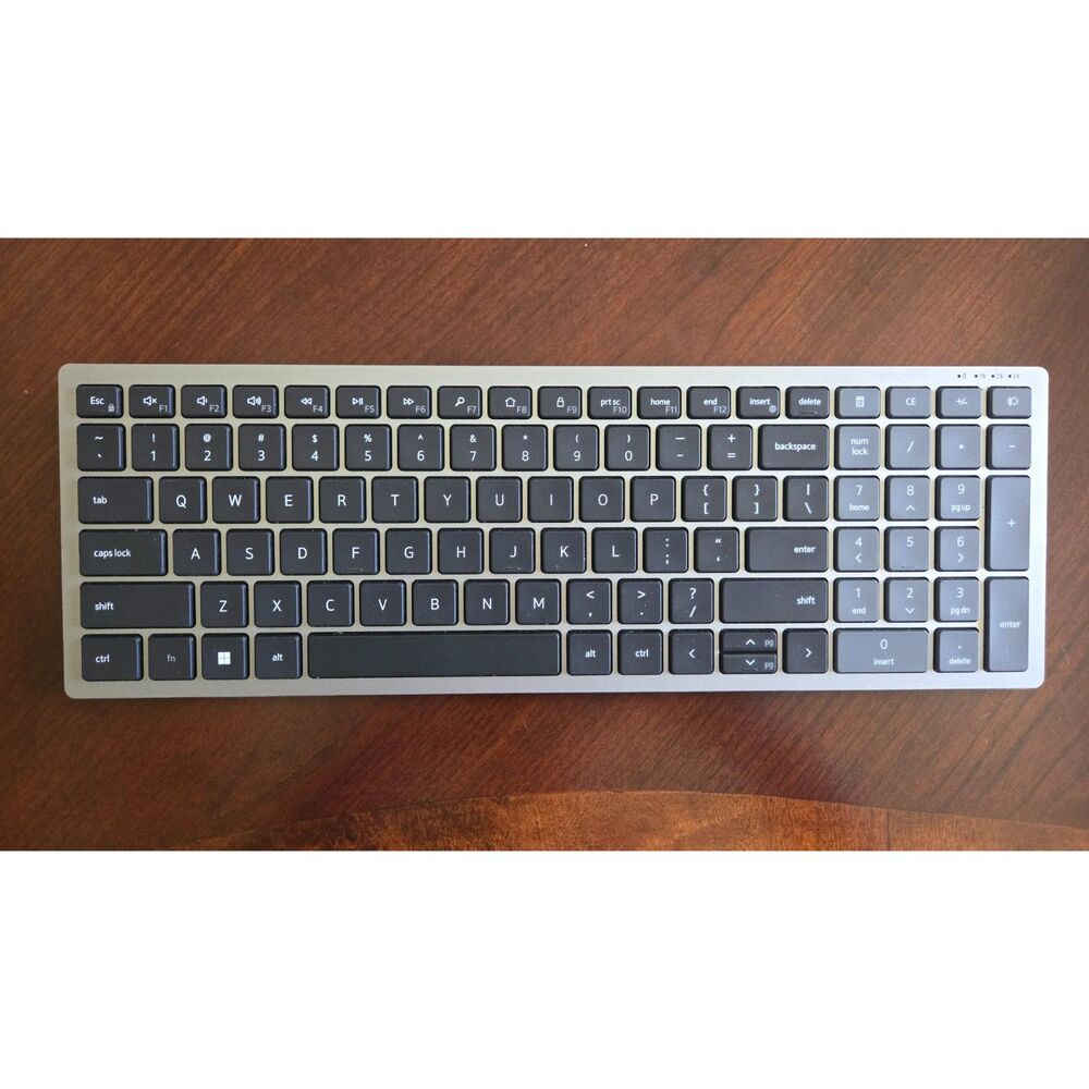 Dell Wireless Full Size Keyboard – Silver & Black – Numeric Keypad